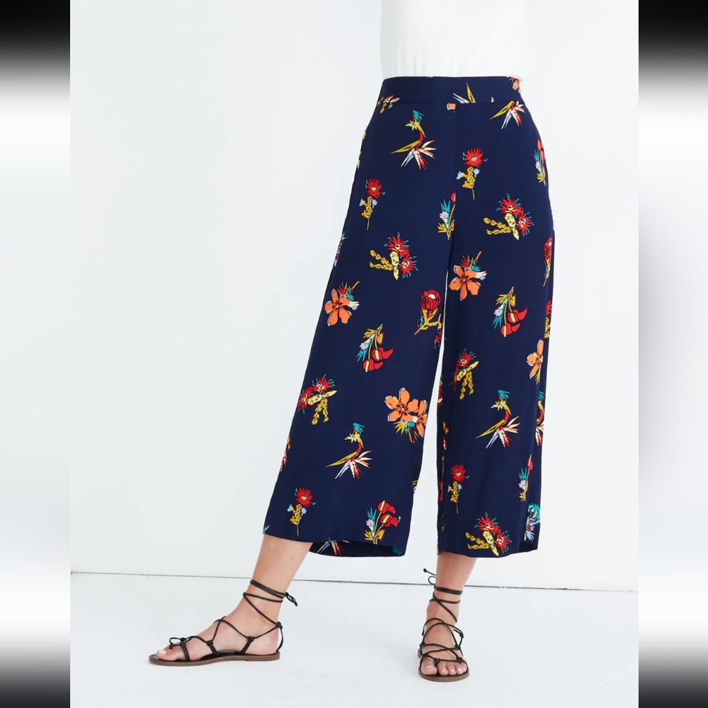 Madewell Huston Pull-On Crop Pants in Hawaiian Hideaway